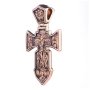 The cross «Crucifixion. Angel Guardian», gold 585 °, with blackening 40x32 mm, О п01841