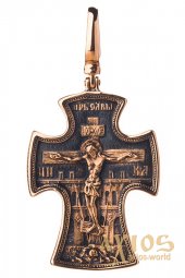 Native cross, gold 585 with blackening, 45x23mm, О п02429 - фото