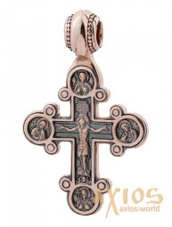The cross «Crucifixion», gold 585, 50x30mm, О п02670 - фото