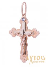 The cross «Crucifixion», gold 585, 30x20 mm, О п02338 - фото