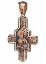 The natty cross «Lord Almighty. Great Martyr Panteleimon the Healer», gold 585, 35х21mm, with blackening О п01876