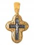 Neck cross, silver 925, with gilding and blackening, 30x16mm, O 131791