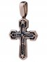 The cross «Crucifixion with Prayer», gold 585, with blackening 24x13mm, О п02536