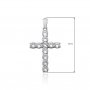 Silver cross with cubic zirkonia