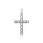 Silver cross with cubic zirkonia