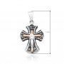 Body cross with a crucifix, made of silver and gold