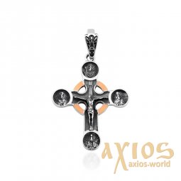 Massive cross made of silver and gold - фото