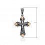 Cross of silver and gold with a crucifix