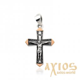 Cross of silver and gold - фото