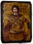 The icon of the Holy Great Martyr antique Artemius 7x9 cm