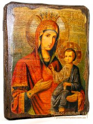 Icon antique Iver 13x17 cm Holy Mother of God - фото