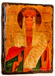 Icon of antique holy Empress Alexandra 13x17 cm - фото