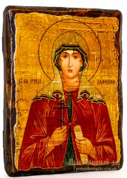 Icon Antique Holy Martyr Valentine Palestinian 13x17 cm - фото