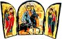 Icon Antique Holy Martyrs Boris and Gleb Skladen triple
