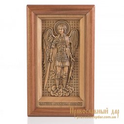 Carved icon of St. Archangel Michael  - фото