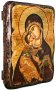 Icon of the Holy Theotokos antique Vladimir 17x23 cm