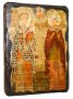 Icon antique Hieromartyr Cyprian and the Holy Martyr Justin 21x29 cm