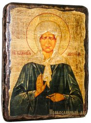 Icon Antique Holy Blessed Matrona of Moscow 21x29 cm - фото