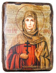 Icon Antique Holy Martyr Sofia 30x40 cm - фото