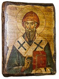 Icon antique saint Saint Spyridon 30x40 cm - фото