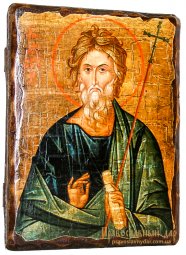 Icon Antique Holy Apostle Andrew 21x29 cm - фото