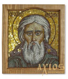 Icon of a mosaic of St. Sergius of Radonezh - фото