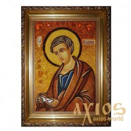 Amber icon of St. Philip the Apostle 20x30 cm - фото