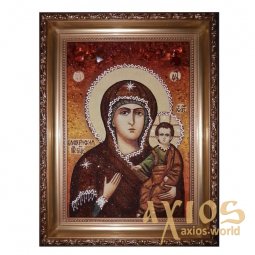 Amber icon of Virgin Mary Blachernae 20x30 cm - фото