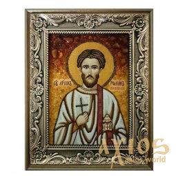 Amber icon of the Holy Roman Kesariysky 20x30 cm - фото