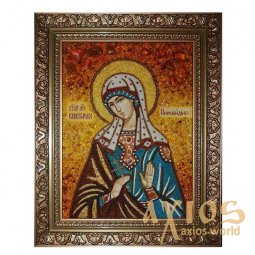 Amber icon of St. Viktoria of Nicodemus 20x30 cm - фото