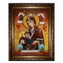 Amber icon of the Mother of God Milkgiver 20x30 cm