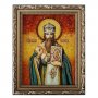 Amber icon of St. Basil the Great 20x30 cm