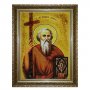 Amber icon of the Holy Apostle Andrey Pervozvanny 20x30 cm