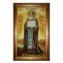 Amber icon of St. Iosif Volokolamsky 20x30 cm