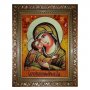 Amber icon of the Theotokos Igorevskaya 20x30 cm