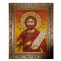 Amber icon of Holy Martyr Nazarius Roman 20x30 cm