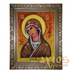 Amber icon of the Theotokos Ognevidnaya 20x30 cm - фото