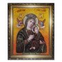 Amber icon of Virgin Mary of Perpetual Help 20x30 cm