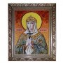 Amber icon of St. Olga 20x30 cm
