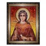 Amber icon of Holy Martyr Love 20x30 cm