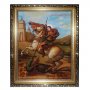 Amber icon of St. George the Victorious 20x30 cm
