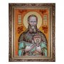 Amber icon of St. John of Kronstadt 20x30 cm