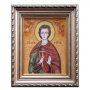 Amber icon of Holy Martyr Miroslav 20x30 cm