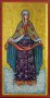 Icon of the Protection of the Holy Virgin Cossack 19x37 cm