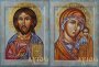 Wedding couple icons of the Lord and the Virgin 30x40 cm