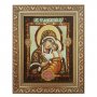 Amber Icon of the Blessed Virgin Chukhlomskaya 15x20 cm