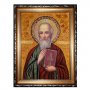 The Amber Icon The Holy Evangelist John the Theologian 15x20 cm