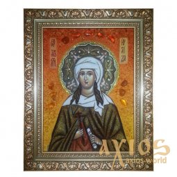 Amber Icon Holy Martyr Iraida (Raisa) 30x40 cm - фото