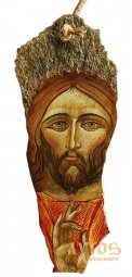 Icon written on a stone Savior 35х14 cm - фото