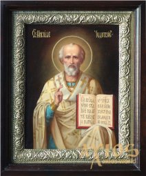 The Holy Icon of St. Nicholas the Wonderworker 31x25 cm - фото